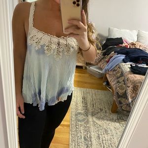 Gorgeous tie die crochet cami!